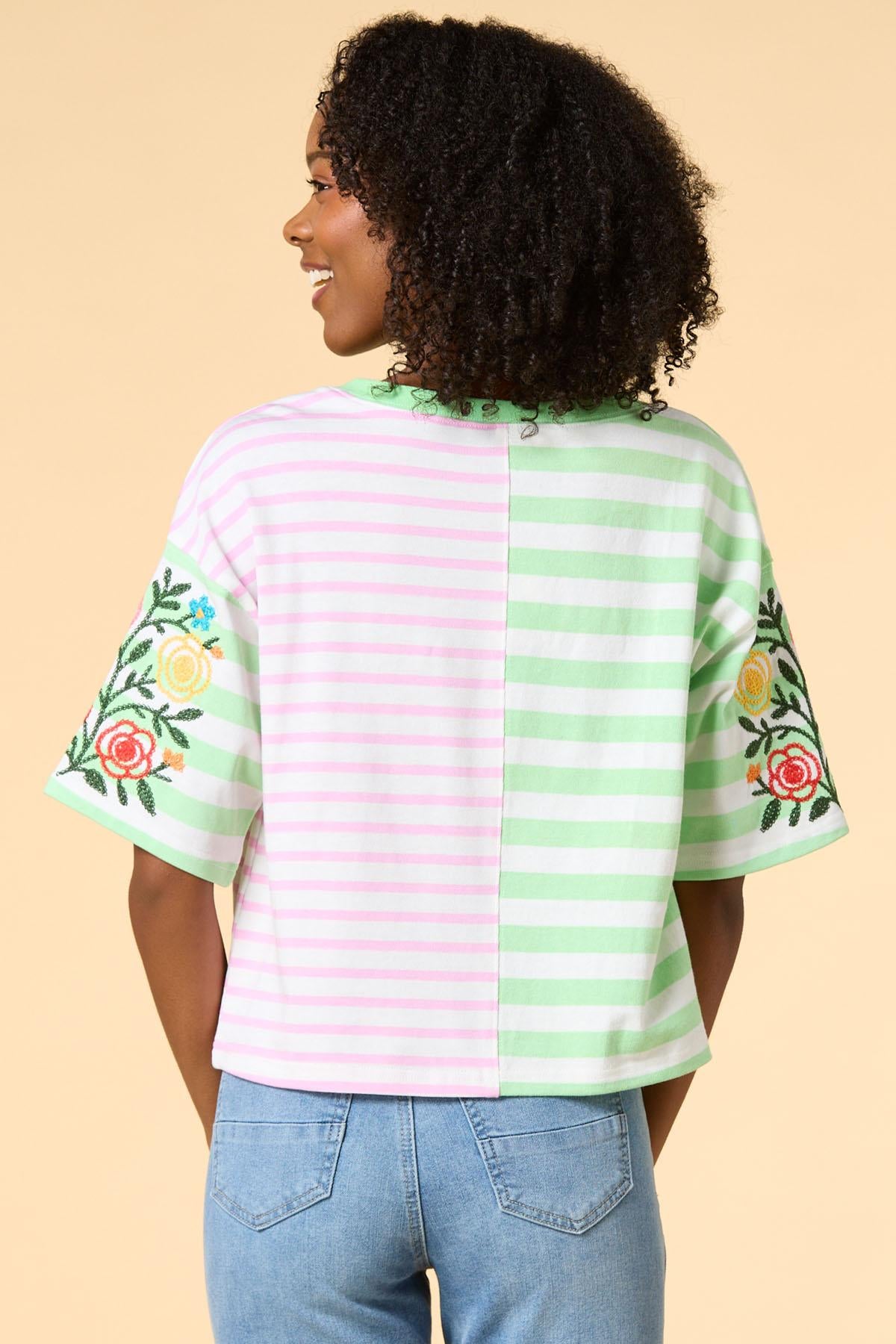 Versona show your stripes top MULTI