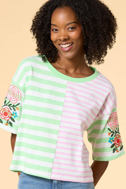 Versona show your stripes top MULTI