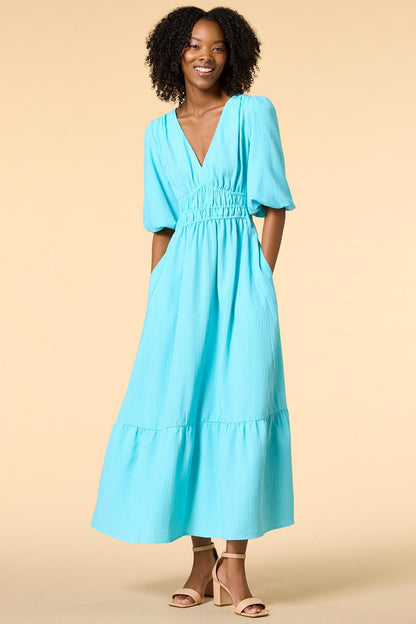 Versona aquamarine dream maxi dress AQUA