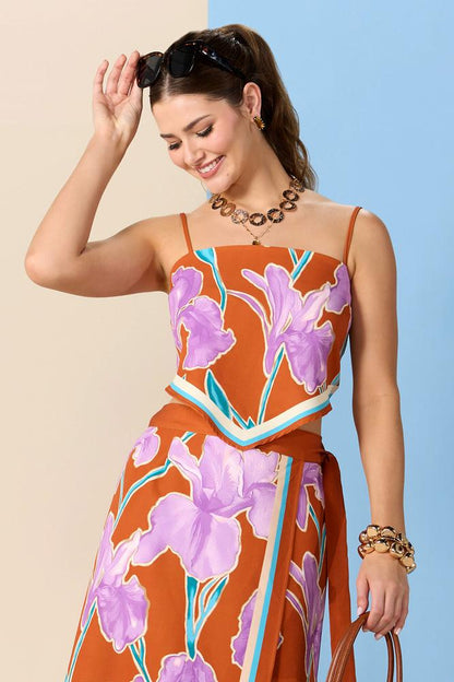 Versona cabo sunset handkerchief top MULTI