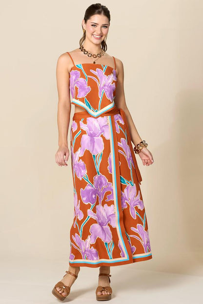 Versona cabo sunset maxi skirt MULTI