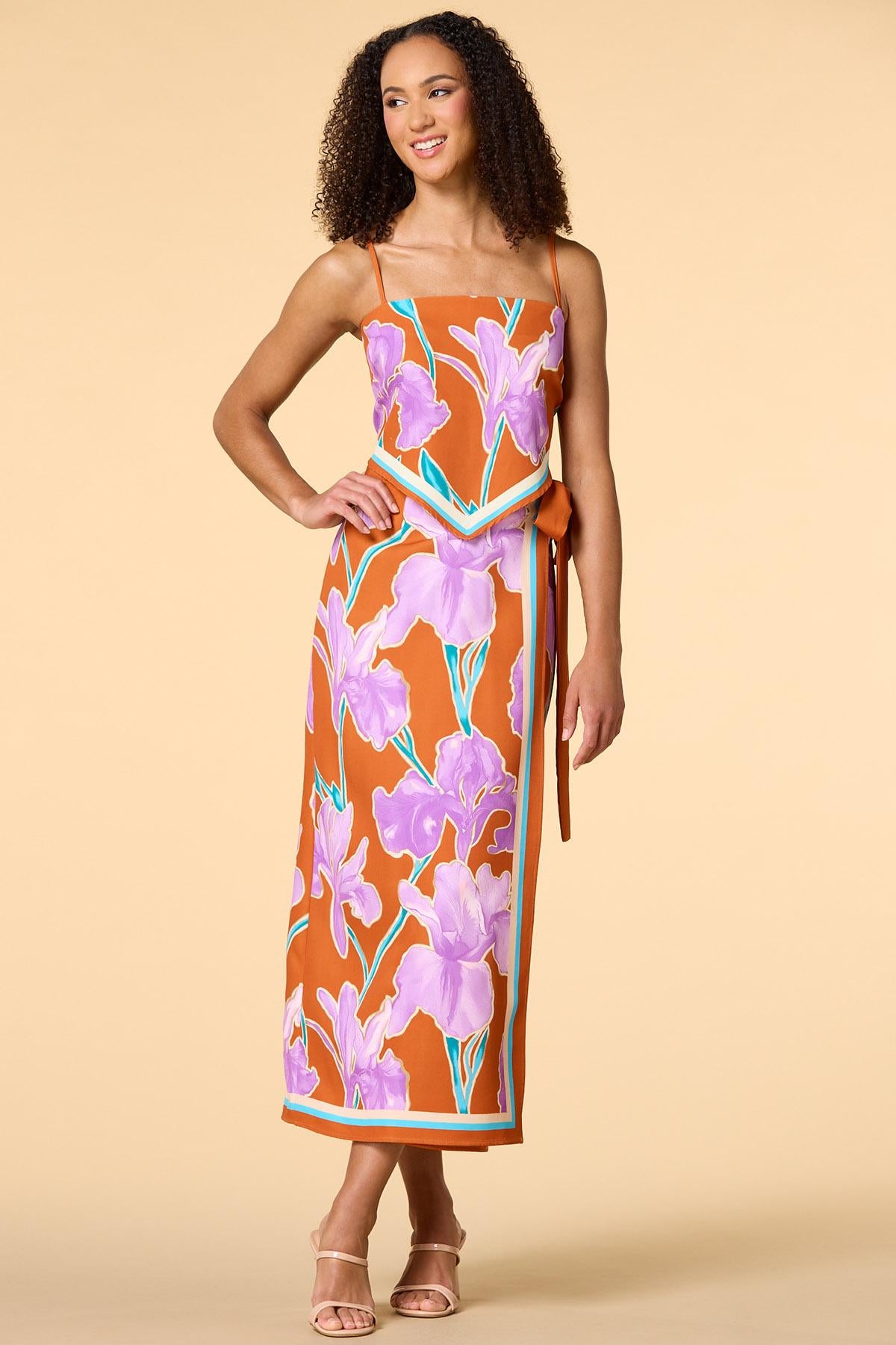 Versona cabo sunset maxi skirt MULTI