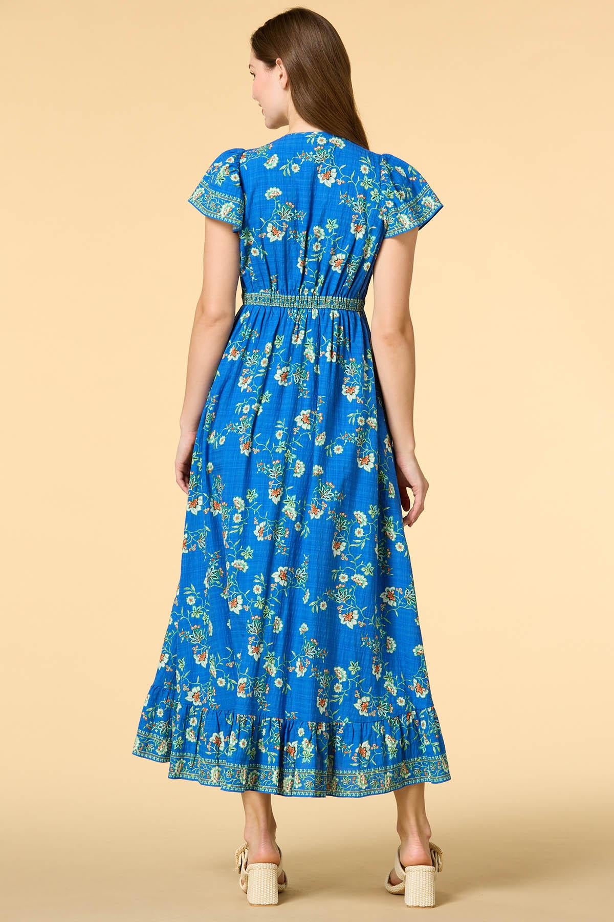 Versona budding blooms maxi dress WHITE_MULTI