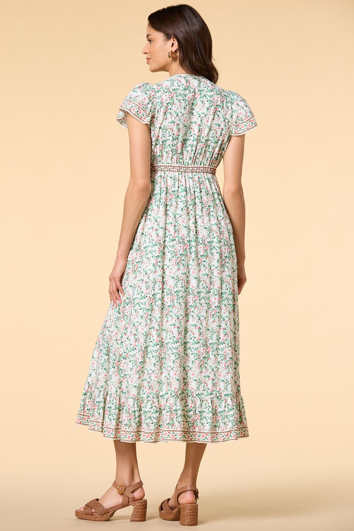Versona budding blooms maxi dress WHITE_MULTI