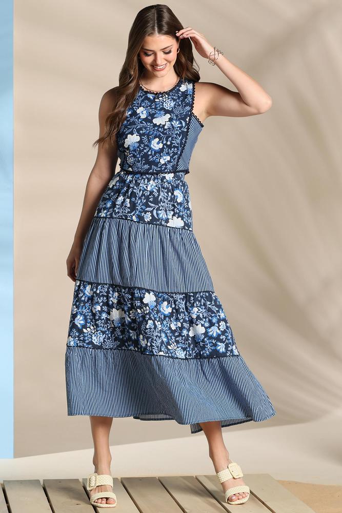 Versona blue moon maxi skirt BLUE_MULTI
