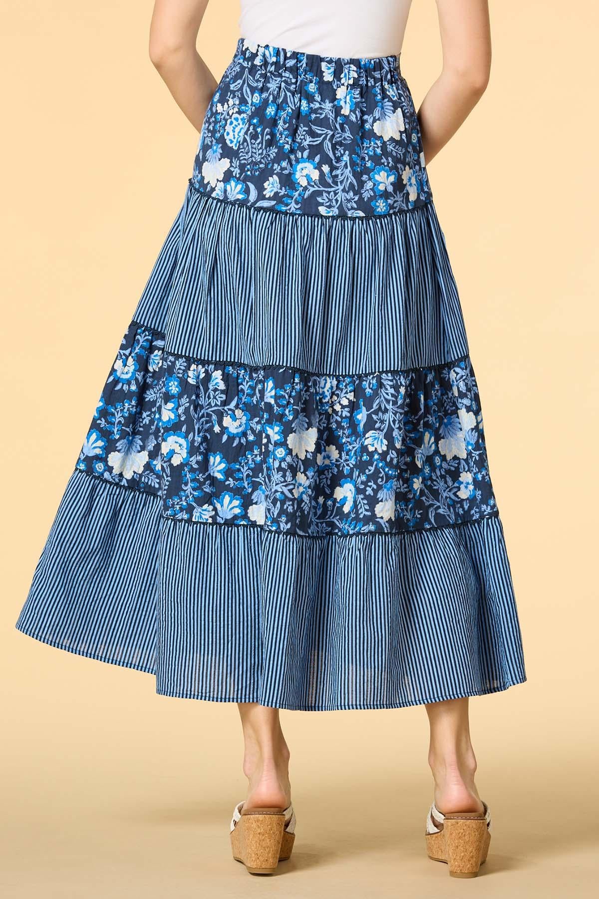 Versona blue moon maxi skirt BLUE_MULTI
