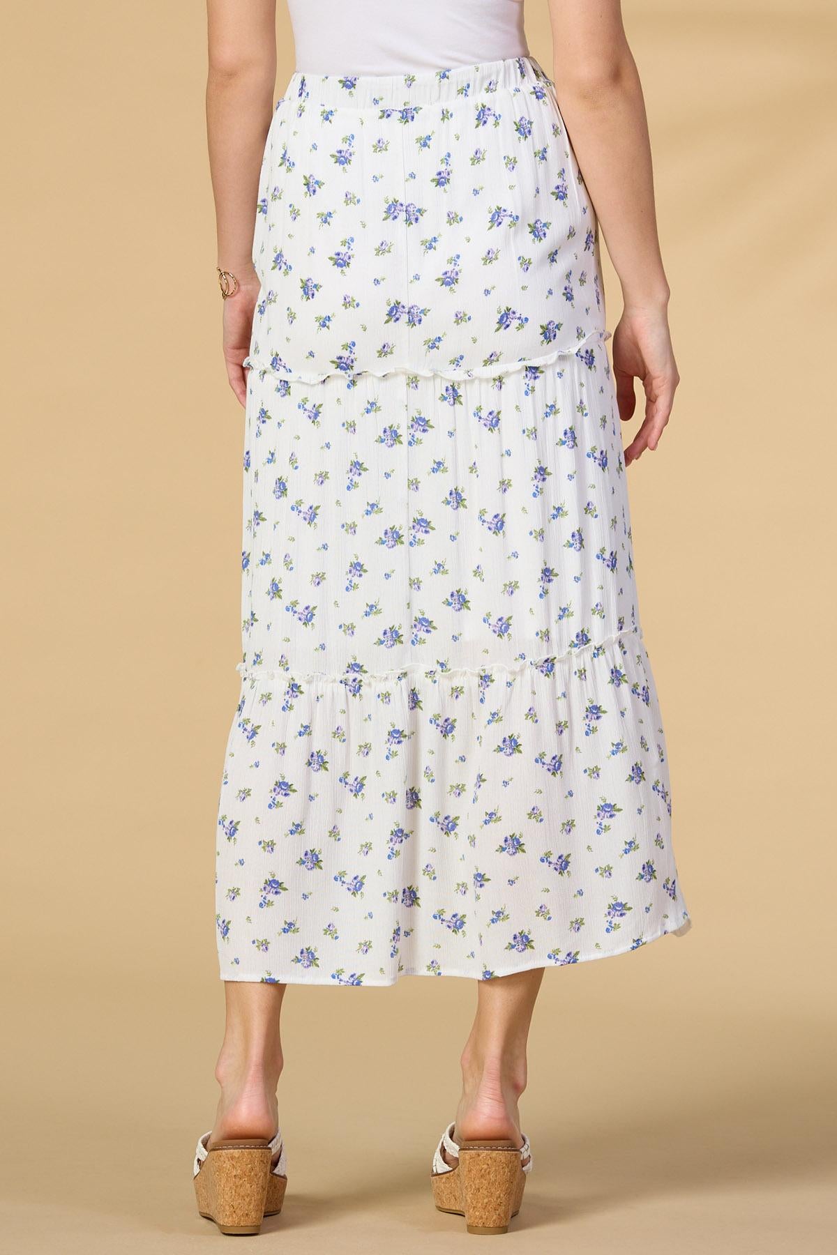 Versona tier for the sun maxi skirt BLUE_MULTI