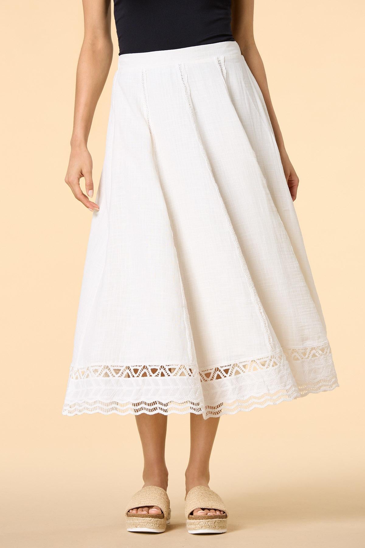 Versona fluffy clouds maxi skirt WHITE