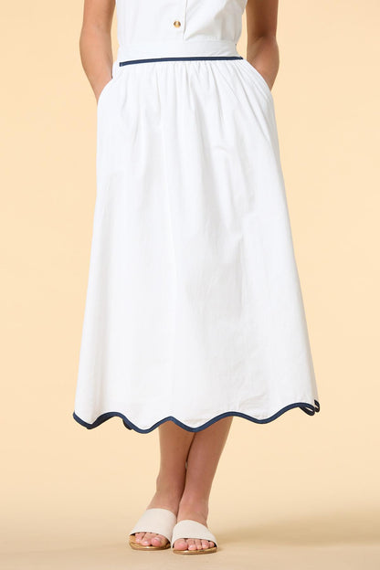 Versona east coast midi skirt WHITE