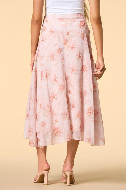 Versona blushing blooms maxi skirt PINK