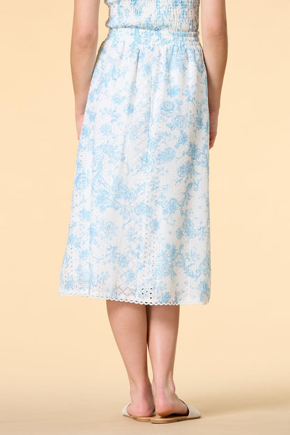 Versona sky high midi skirt BLUE_MULTI