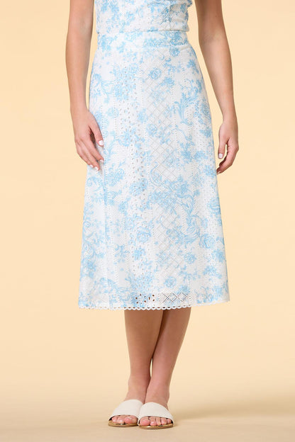 Versona sky high midi skirt BLUE_MULTI