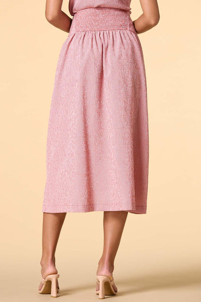 Versona cherry pie midi skirt RED