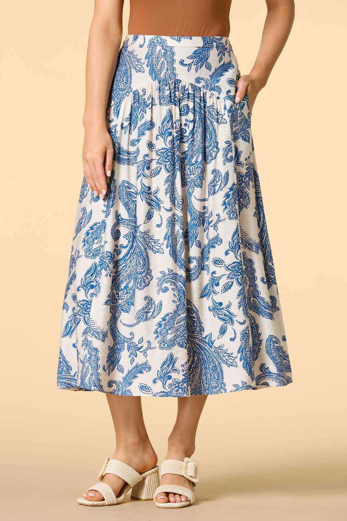 Versona summer breeze midi skirt BLUE_MULTI
