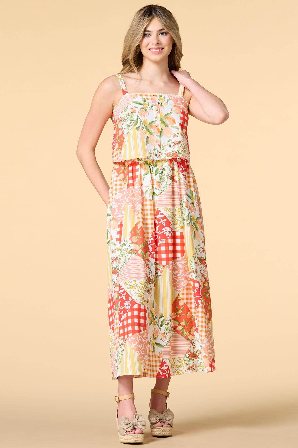 Versona tangerine dream maxi skirt MULTI