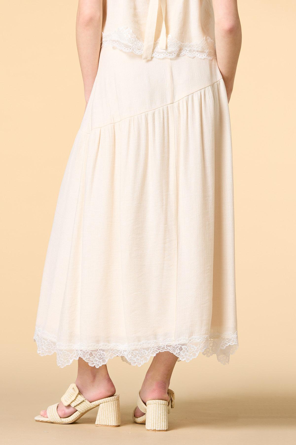 Versona love and lace maxi skirt YELLOW