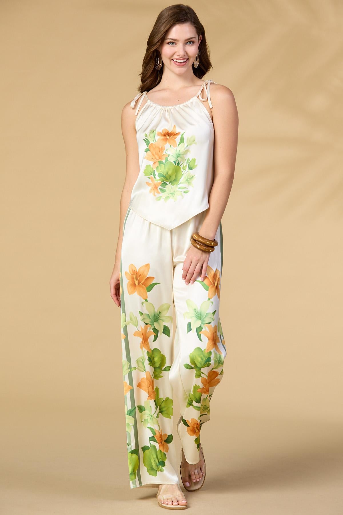 Versona island resort satin tank MULTI
