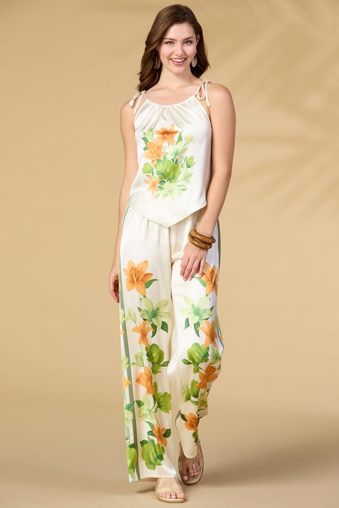 Versona island resort satin pants MULTI