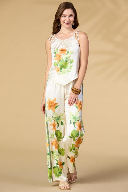 Versona island resort satin pants MULTI