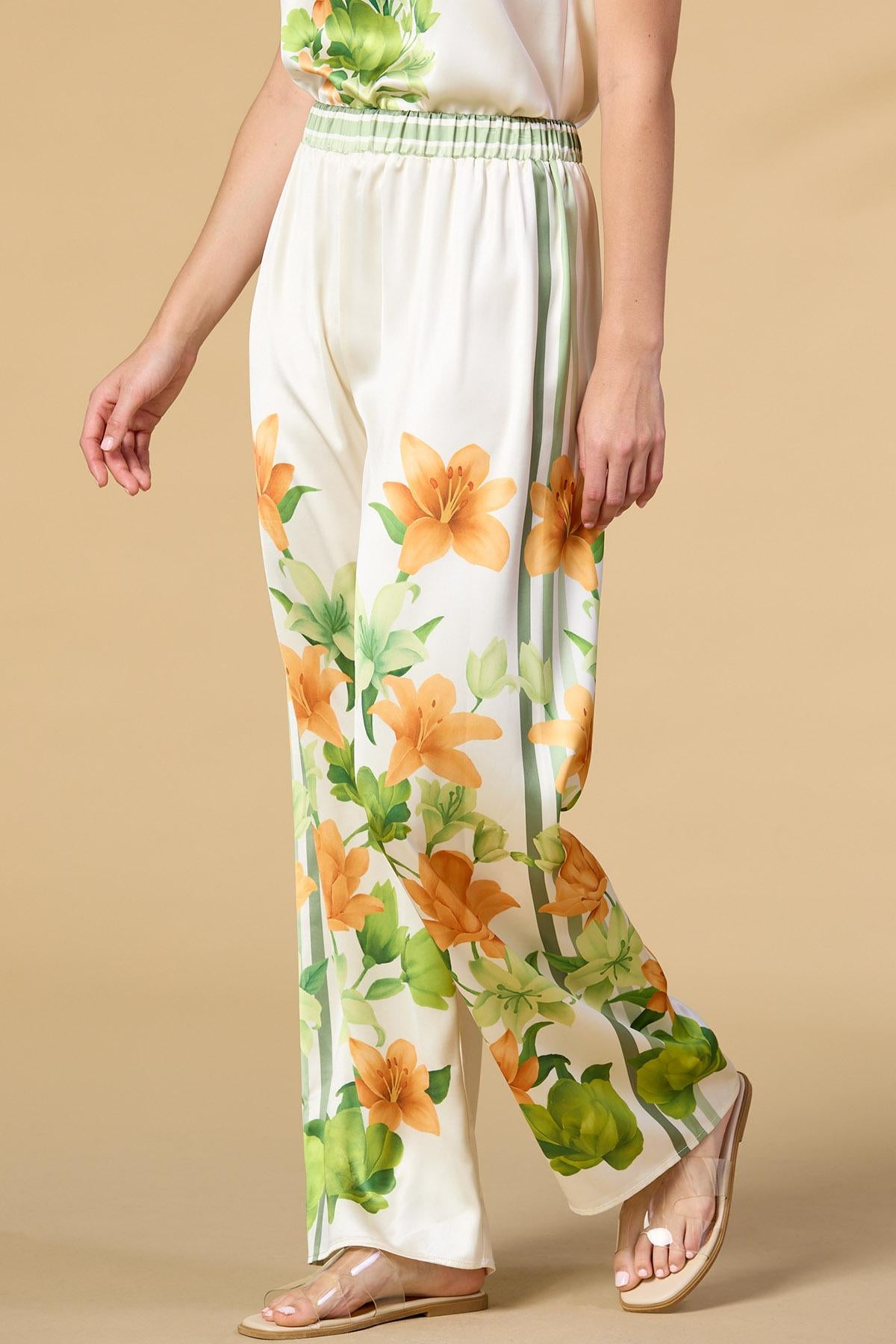 Versona island resort satin pants MULTI