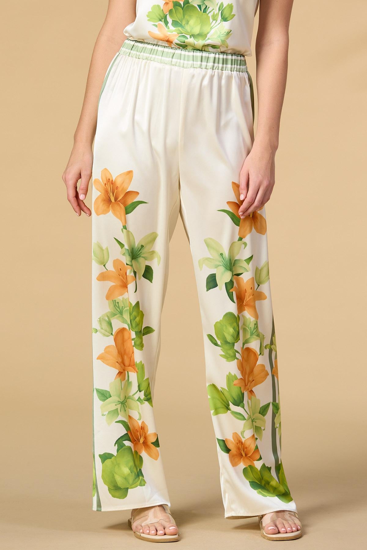 Versona island resort satin pants MULTI