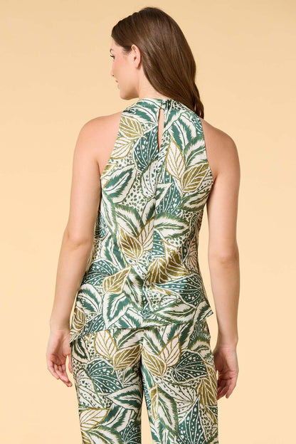 Versona palm of my hand satin tank GREEN_MULTI