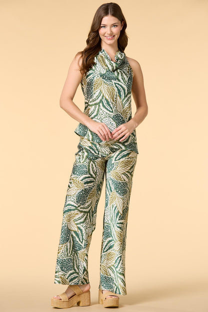Versona palm of my hand satin tank GREEN_MULTI