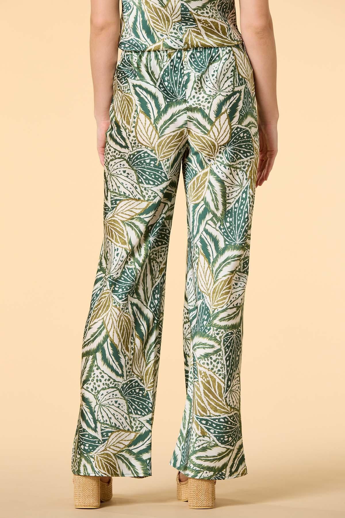Versona palm of my hand satin pants GREEN_MULTI