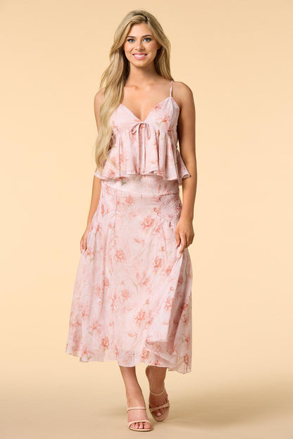 Versona blushing blooms tank PINK