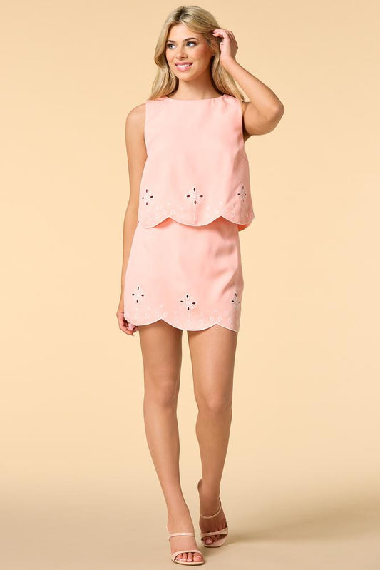 Versona peach tea mini skort PEACH_BUD