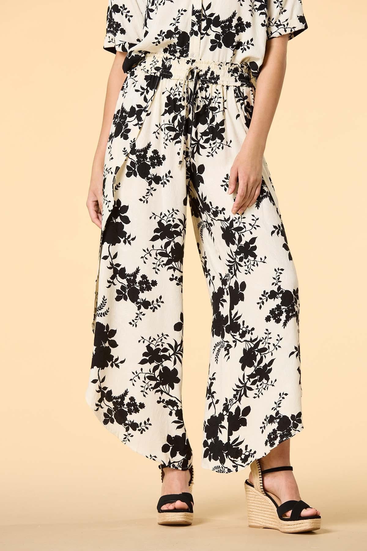 Versona summer shade pants BLACK_WHITE_PATTERN