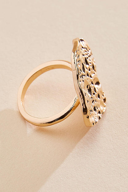 Versona gold textured pebble ring GOLD