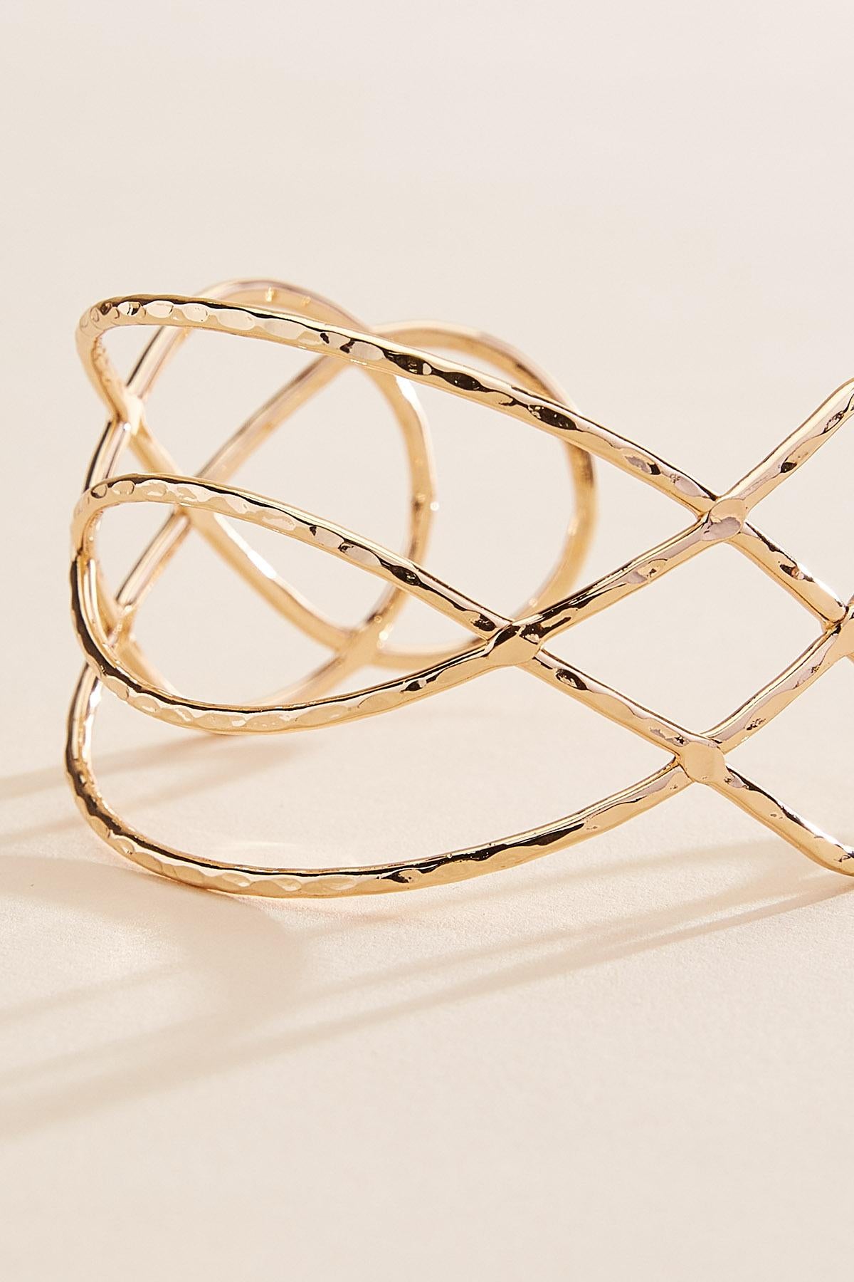 Versona thin hammered cuff bracelet GOLD