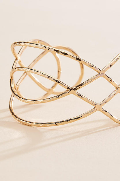 Versona thin hammered cuff bracelet GOLD