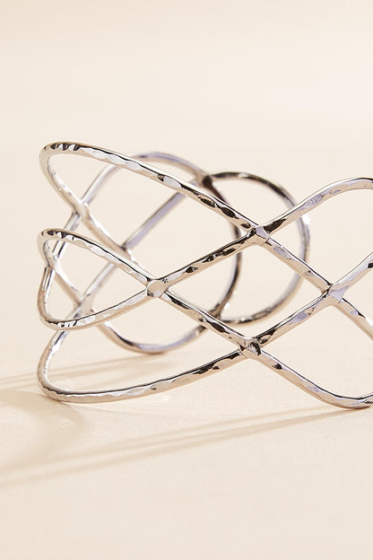 Versona thin hammered cuff bracelet GOLD