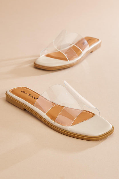 Versona clear banded slide sandals CRYSTAL_CLEAR