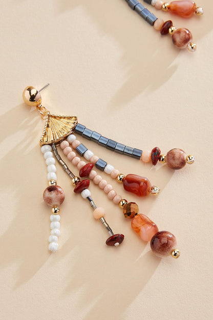 Versona multicolor beaded fringe earrings MULTI_SPRING