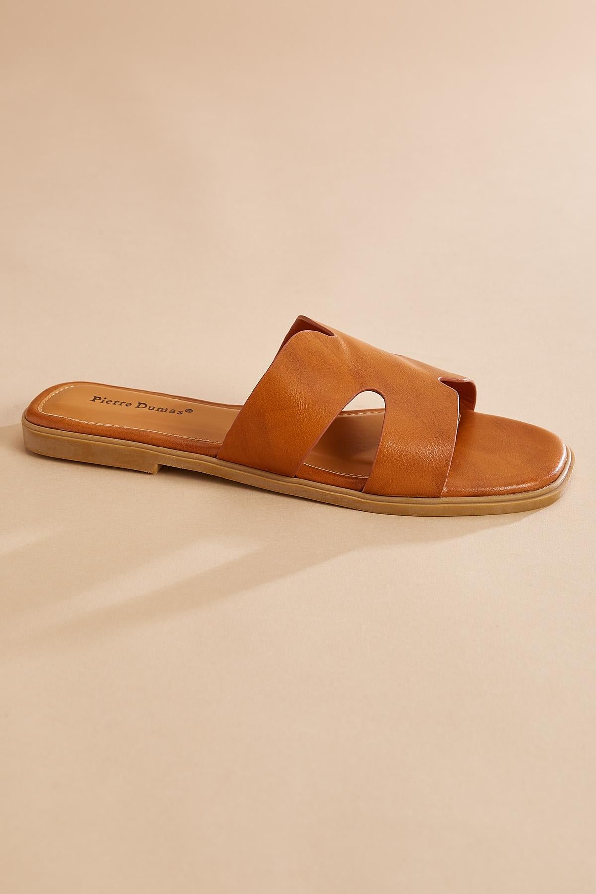 Versona cut out band sandals BROWN