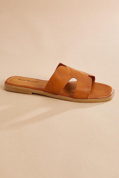 Versona cut out band sandals BROWN