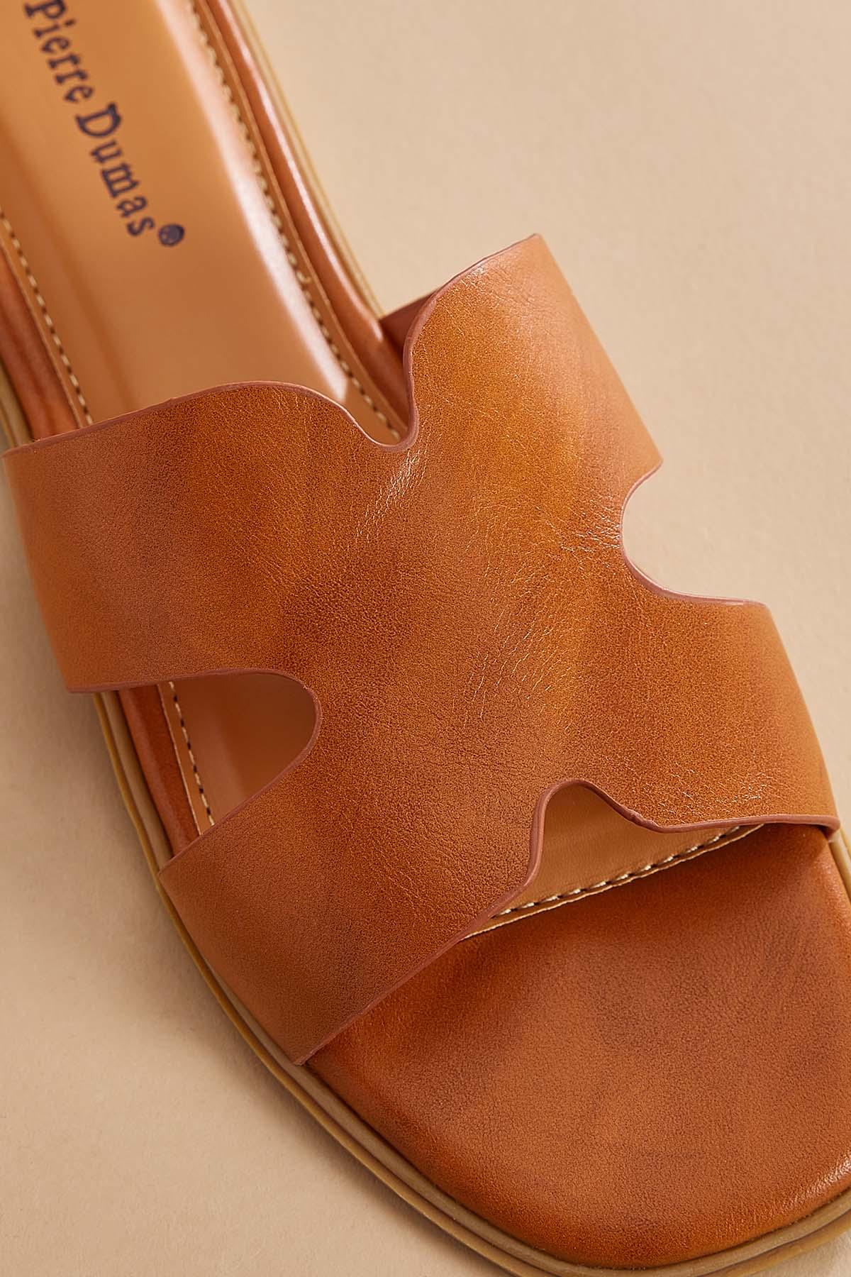 Versona cut out band sandals BROWN