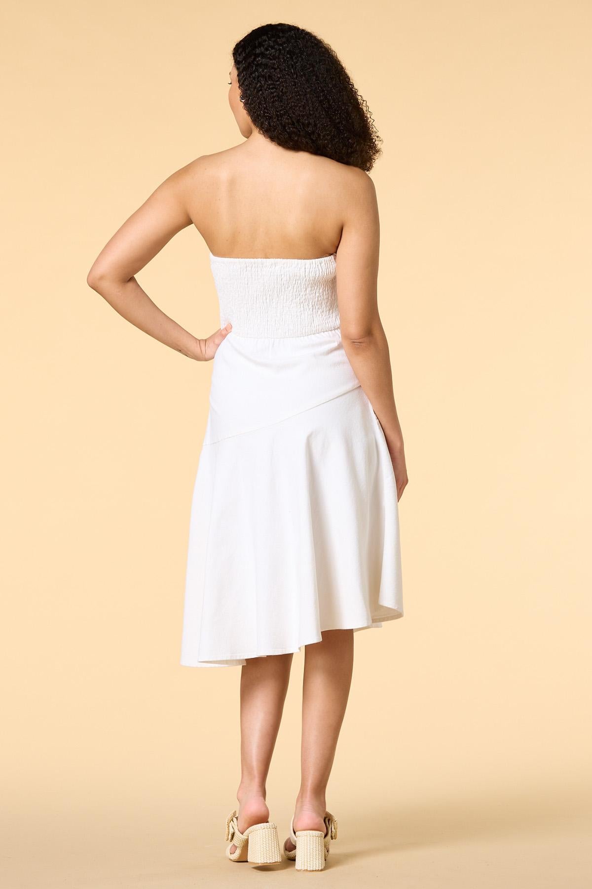 Versona the right angle midi dress WHITE_DENIM