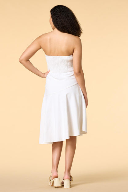 Versona the right angle midi dress WHITE_DENIM