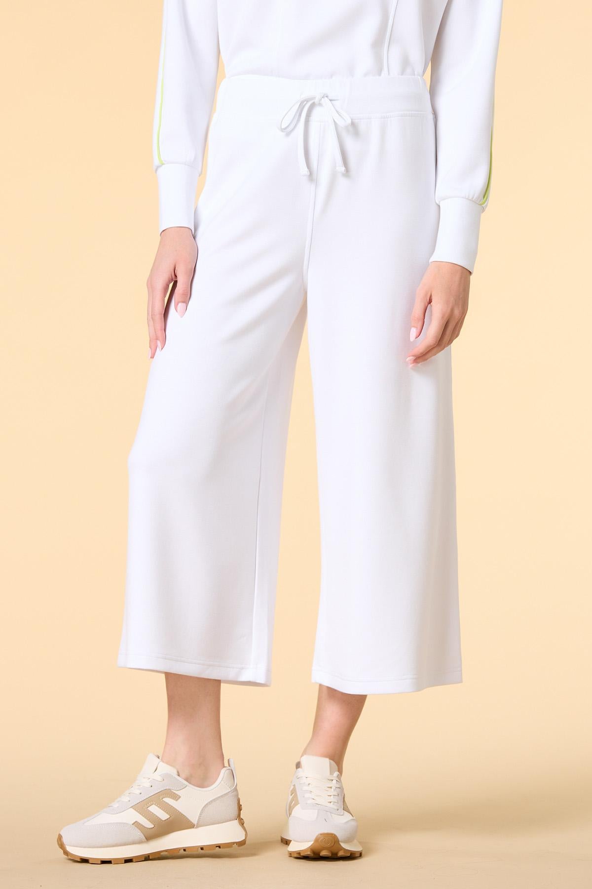 Versona lime light cropped sweatpants BRIGHT_WHITE