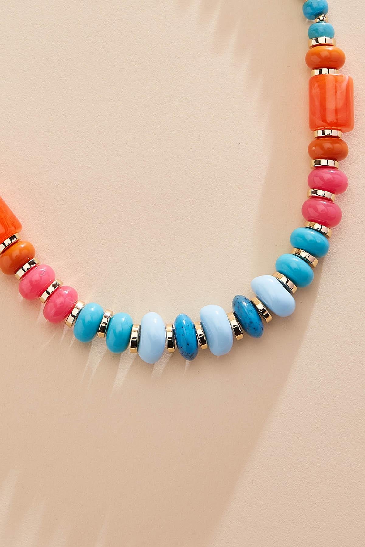 Versona multicolor lucite beaded necklace MULTI_SPRING