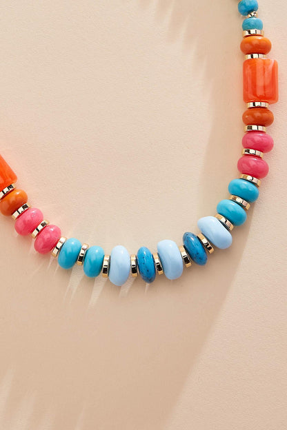 Versona multicolor lucite beaded necklace MULTI_SPRING