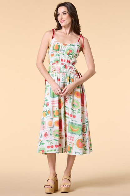 Versona pretty passion fruit midi dress WHITE_MULTI