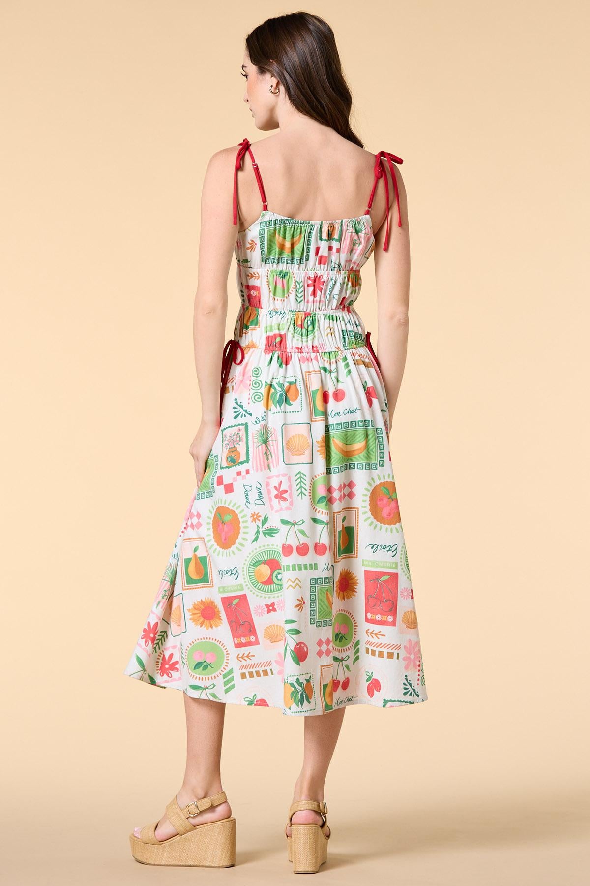 Versona pretty passion fruit midi dress WHITE_MULTI