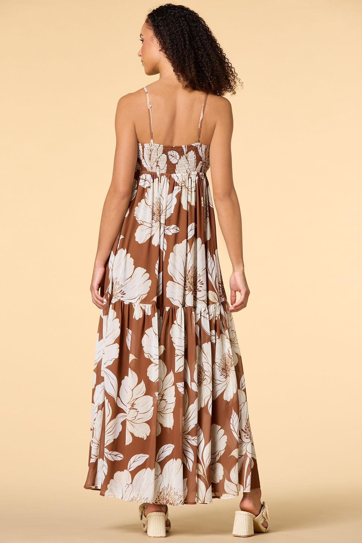 Versona earth tone maxi dress BROWNBEIGE_MULTI