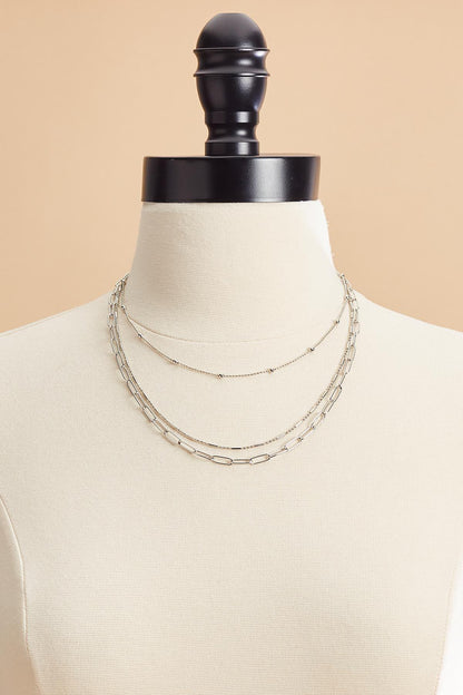 Versona mixed chain layered necklace GOLD