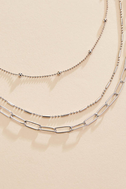 Versona mixed chain layered necklace GOLD